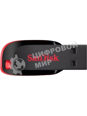 Флешка USB Sandisk CZ50 Cruzer Blade (SDCZ50-016G-B35), 16Gb, USB 2.0, R/W 15/4, черный/красный