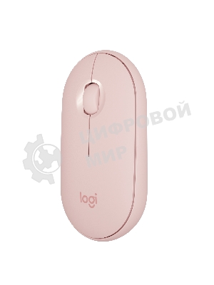 Мышь беспроводная Logitech Pebble M350 розовый, 1000 dpi, радиоканал, Bluetooth, USB, кнопки - 3