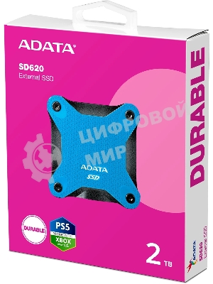 Внешний SSD ADATA SD620, 2TB, USB 3.2 Gen 2 Type-A, R/W 550/480, синий