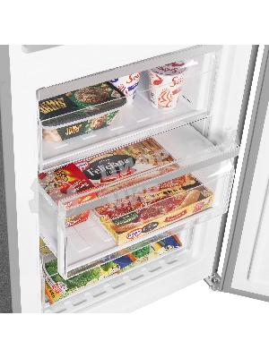 Холодильник Maunfeld MFF200NFBG Inverter бежевый двухкамерный 271/106 л морозилка снизу, No Frost