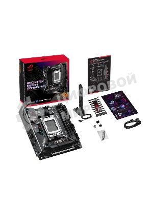Материнская плата ASUS ROG STRIX B850-I GAMING WIFI, AM5, AMD B850, 2xDDR5, 2xM.2, 2xSATA, PCIe 4.0 x16, 1xHDMI, 1xUSB Type-C, 1x2.5Gb LAN, Wi-Fi 7, Bluetooth 5.4, 5xUSB-A 10Gbps, 1xUSB-C 20Gbps, 2xUSB-A 2.0, 3x3.5 мм, S/PDIF, 7.1, Mini-ITX