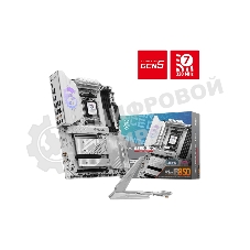 Материнская плата MSI MPG B850 EDGE TI WIFI, AM5, AMD B850, 4xDDR5, 4xSATA, 4xM.2, 1xPCIe 5.0 x16, 1xPCIe 4.0 x4, 1xPCIe 3.0 x1, 1xHDMI, 1x5Gb LAN, Wi-Fi 7, Bluetooth 5.4, 3xUSB-C 10Gbps, 1xUSB-C 20Gbps, 5xUSB-A 10Gbps, 4xUSB-A 2.0, 1xS/PDIF, 2x3.5 мм, 7.