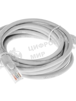Патч-корд Vention прямой UTP cat.6, RJ45 - 1,5 м. Серый