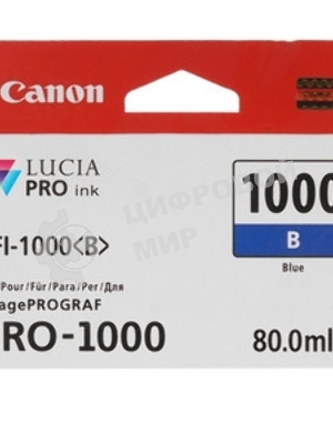 Картридж струйный Canon PFI-1000 PC фото голубой (80 мл.) для Canon IJ SFP PRO-1000 WFG
