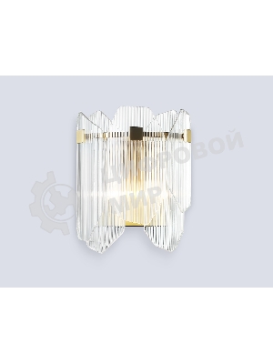 Настенный светильник Ambrella light LH31257/2 BS/CL латунь/прозрачный E14*2 max 40W 220*150*270