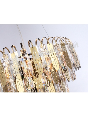 Светильник Ambrella light TR5256/8 SGD/CL золото/прозрачный E27*8 max 40W D500*350