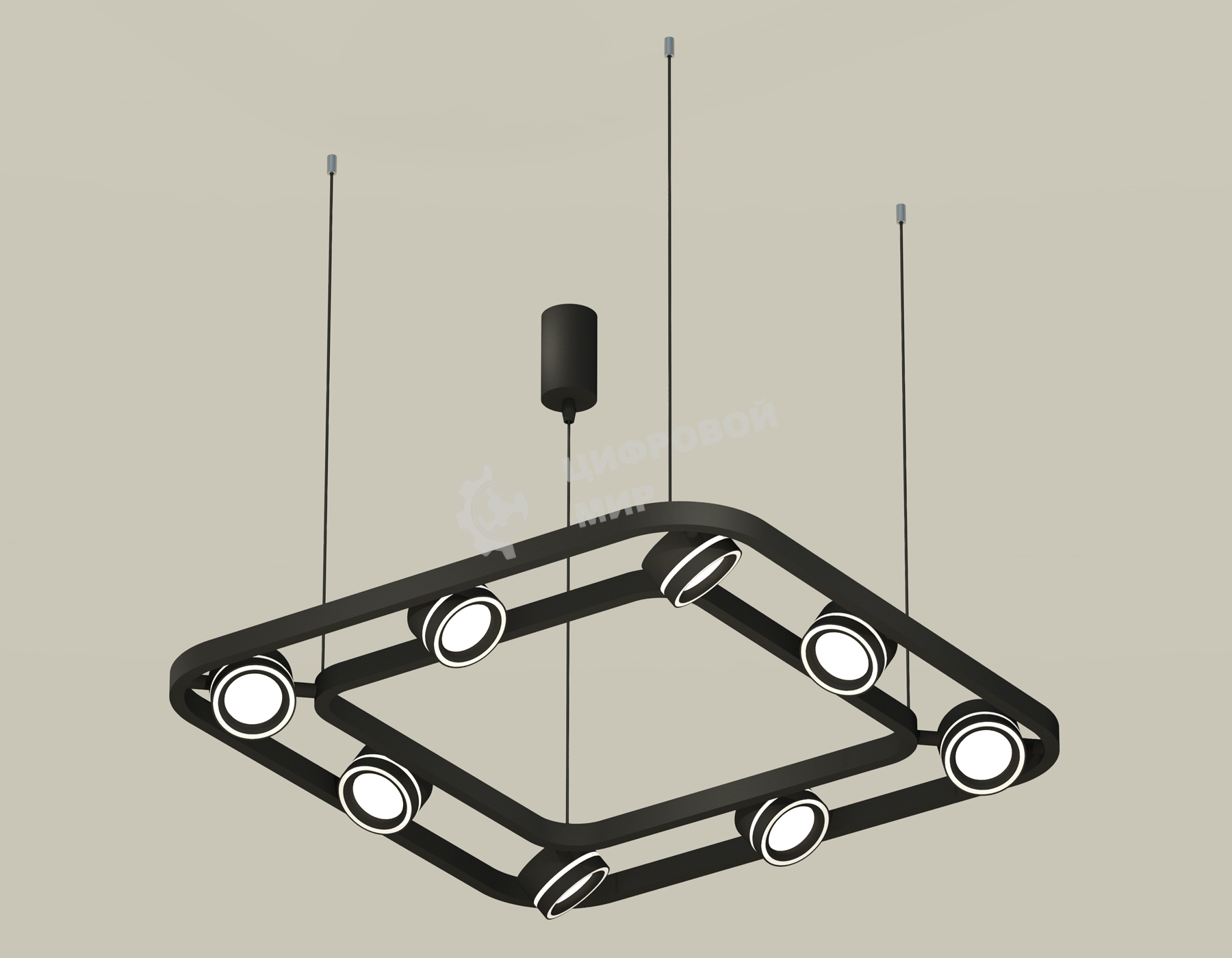 Светильник Ambrella light XB9182151/8 SBK/FR черный песок/белый матовый GX53 (C9182, N8434)