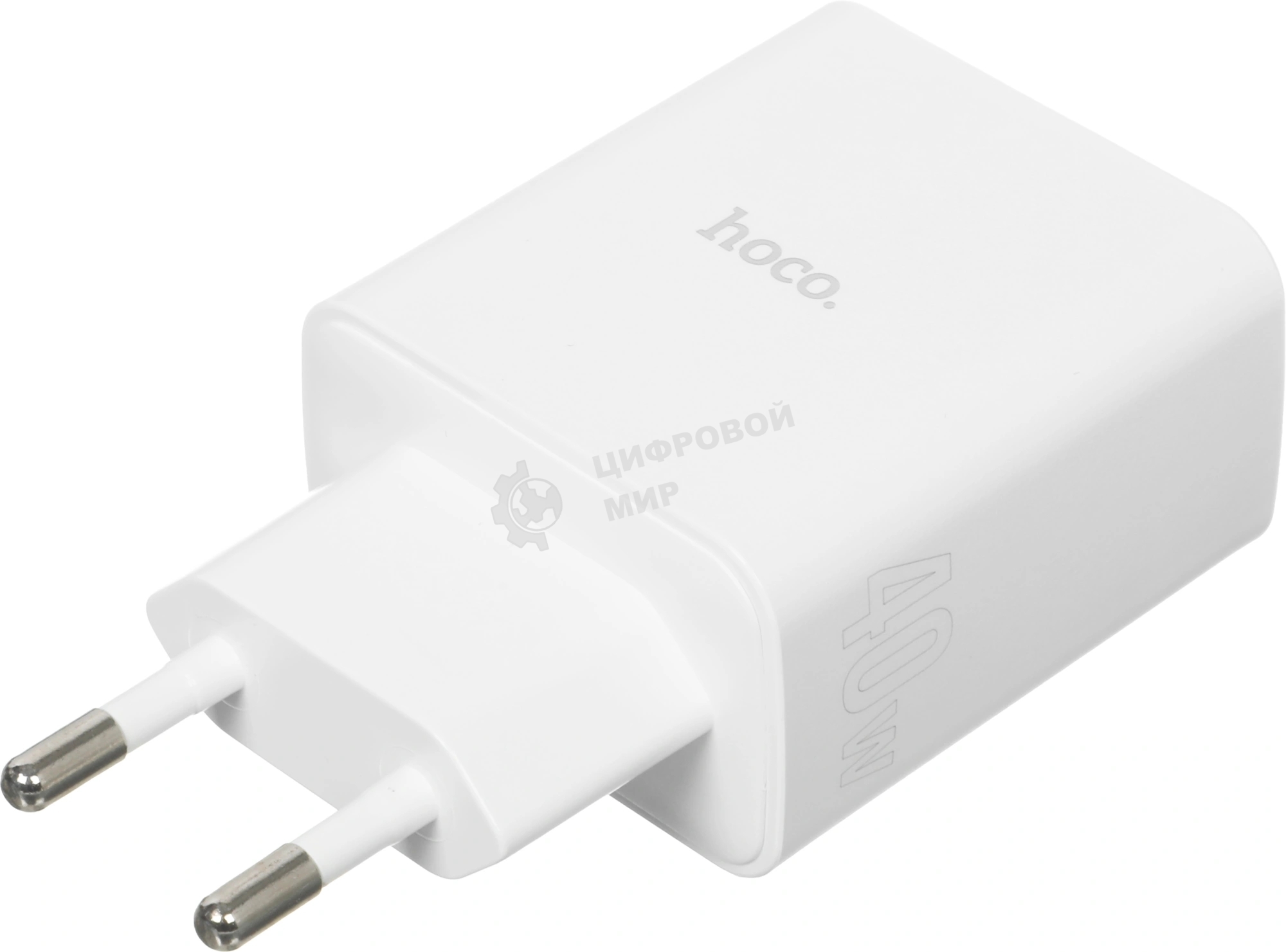 Сетевое зар./устр. Hoco C126A Pure power PD40W three-port(2C1A) charger(EU 40W 3A (PD+QC) универсальное белый