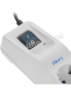 Сетевой фильтр Pilot L (GP) 172 3 м, 6 розеток, белый, коробка
