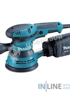 Эксцентриковая шлифовальная машина Makita BO5041 ЭШМ,300Вт,ф125мм,4000-12000об\м,ампл-2.8мм,1.4кг,кор,п\сборник,доп.рукоятка