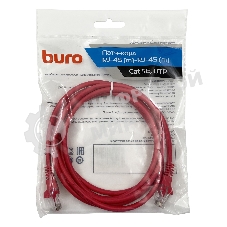 Патч-корд Buro cat.5e 2м красный RJ-45 (m)-RJ-45 (m)