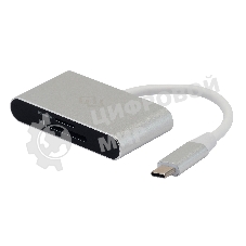 Кард-ридер Digma CR-С2501-S/серебристый/SD/TF/micro-SD/USB Type-C/алюминий
