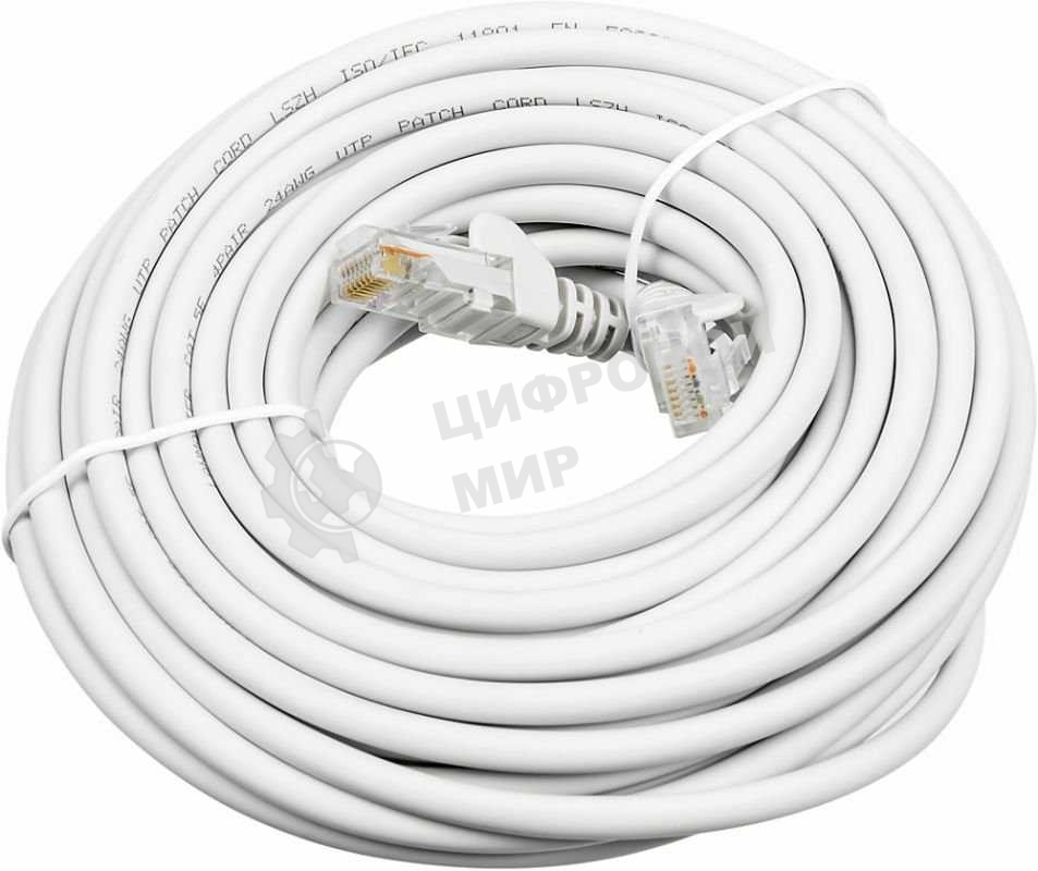 Кабель Патч-корд LANMASTER LAN-PC45/U5E-10-WH вилка RJ-45-вилка RJ-45 cat.5е 10м белый LSZH (уп.:1шт)