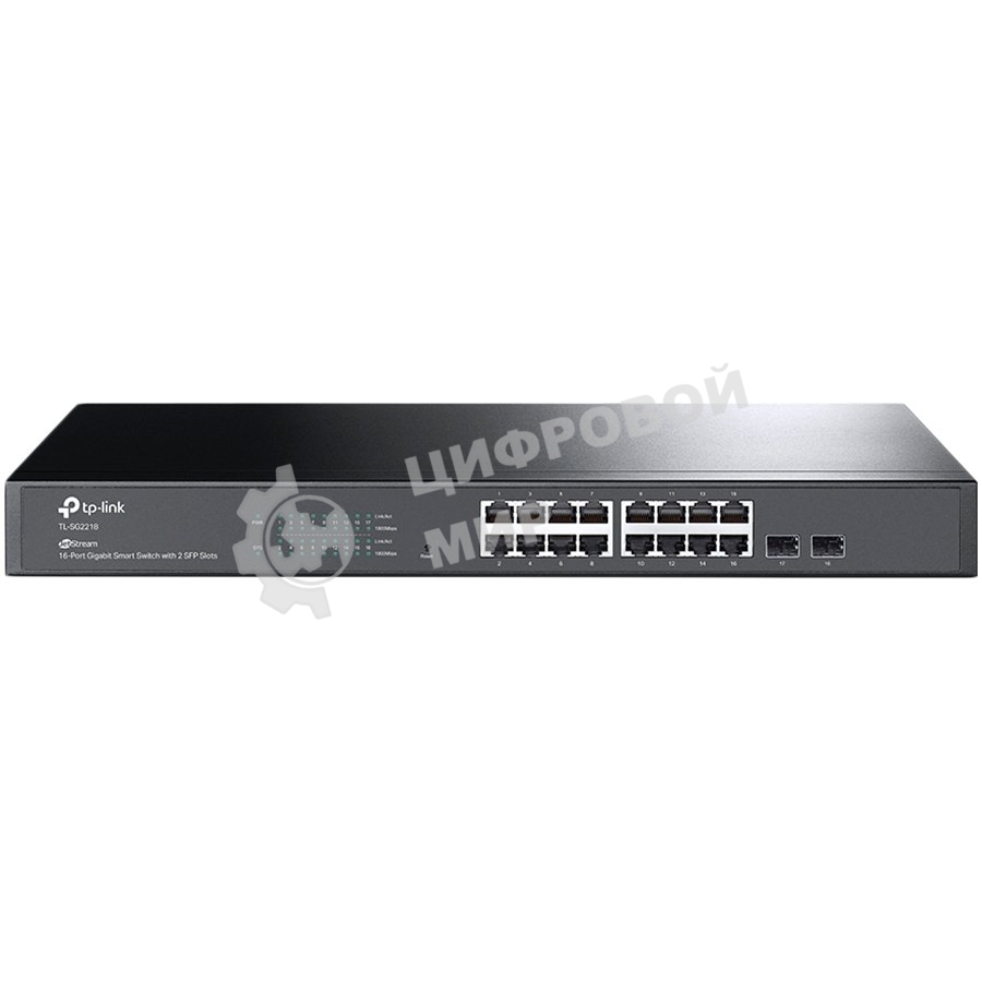 Коммутатор TP-Link Jetstream 16-port gigabit smart switch with 2-gigabit uplink ports