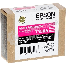 Картридж струйный Epson T580A (C13T580A00) пурпурный (80 мл) для Epson Stylus Pro-3880