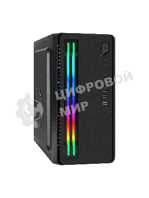 Компьютерный корпус Minitower ExeGate mEVO-7805-XP600 (mATX, БП XP600 с вент. 12см, 2*USB+1*USB 3.0, аудио, черный, с 2*RGb подсветкой)