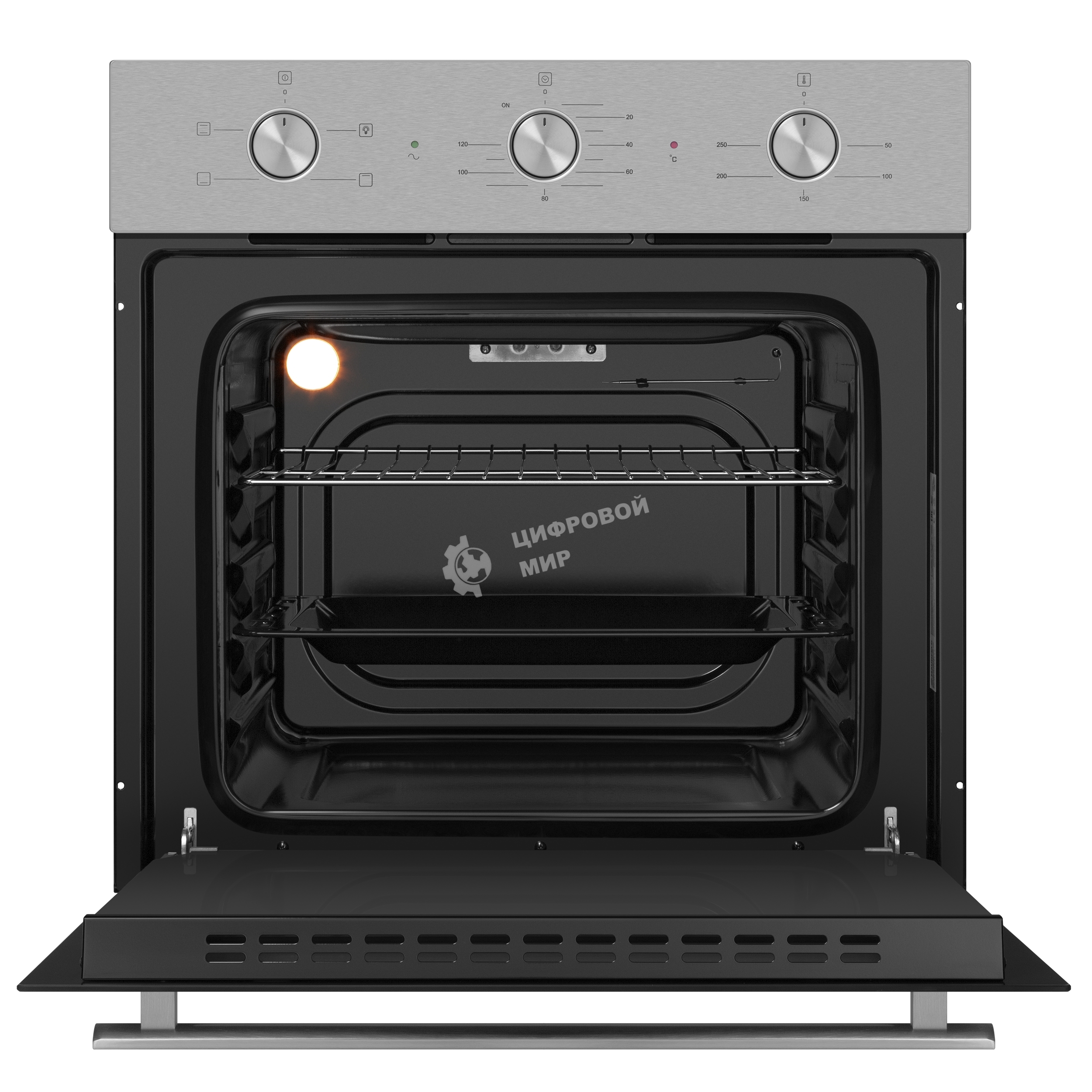 Шкаф духовой электрический Maunfeld AEOC6040S, 60л, дверца с 3 стеклами, нержавеющая сталь