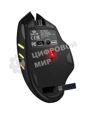 Мышь беспроводная Redragon Mirage Pro черный, 8000 dpi, радиоканал, USB, кнопки - 9
