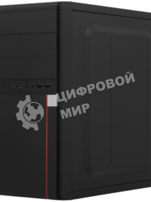 Компьютерный корпус Minitower ExeGate BA-204U (mATX, без БП, 2хUSB+2хUSB 3.0, аудио, черный)