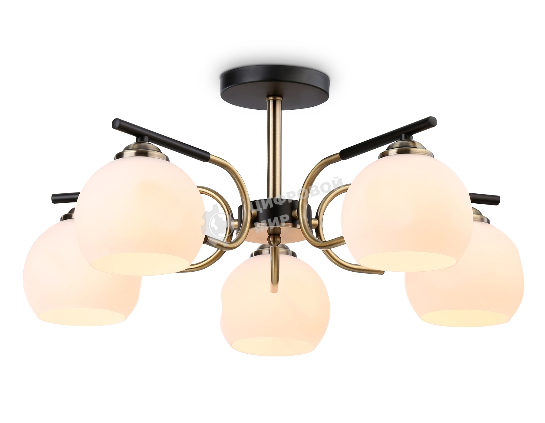 Светильник Ambrella light TR303312/5 BK/SB/FR черный/бронза/белый матовый E27*5 max 60W D560*250