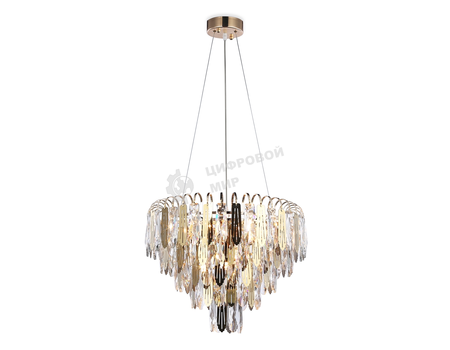 Светильник Ambrella light TR5256/8 SGD/CL золото/прозрачный E27*8 max 40W D500*350
