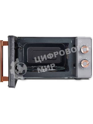 Микроволновая печь Vitek VT-MW1920 серый/золотистый, 20 л, 700 Вт, переключатели — поворотный механизм