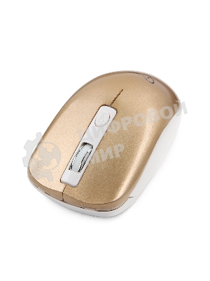 Мышь беспроводная Gembird MUSW-400-G золотой, 1600 dpi, радиоканал, USB, кнопки - 4