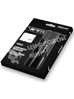 Оперативная память Patriot Viper 3, DDR3, 16GB (2x8 GB), 1866 MHz, CL10, DIMM, радиатор, черный