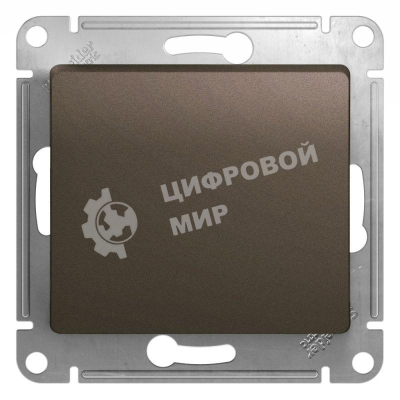 Механизм выключателя 1-кл. СП GLOSSA 10А IP20 10AX шоколад SchE GSL000811