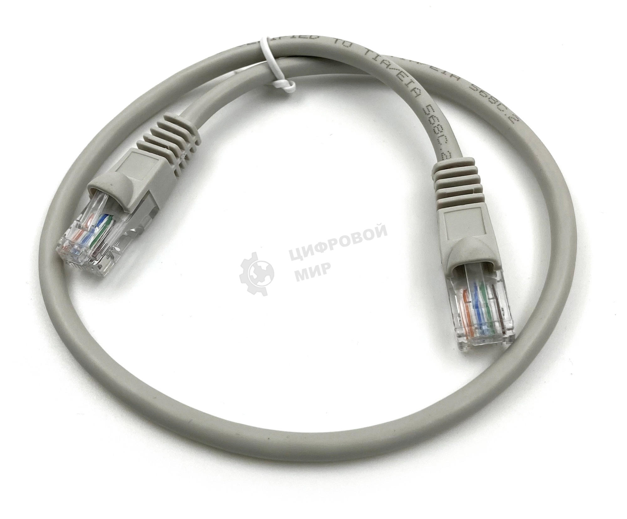 Патч-корд Buro cat.5e molded 0.5м серый RJ-45 (m)-RJ-45 (m)