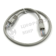 Патч-корд Buro cat.5e molded 0.5м серый RJ-45 (m)-RJ-45 (m)