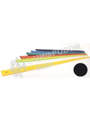 Трубка термоусадочная ТТУ 6/3 черный 1м IEK UDRS-D6-1-K02