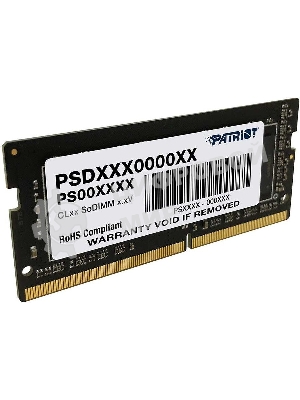 Оперативная память Patriot Signature, DDR4, 16GB (1x16 GB), 3200 MHz, CL22, SO-DIMM