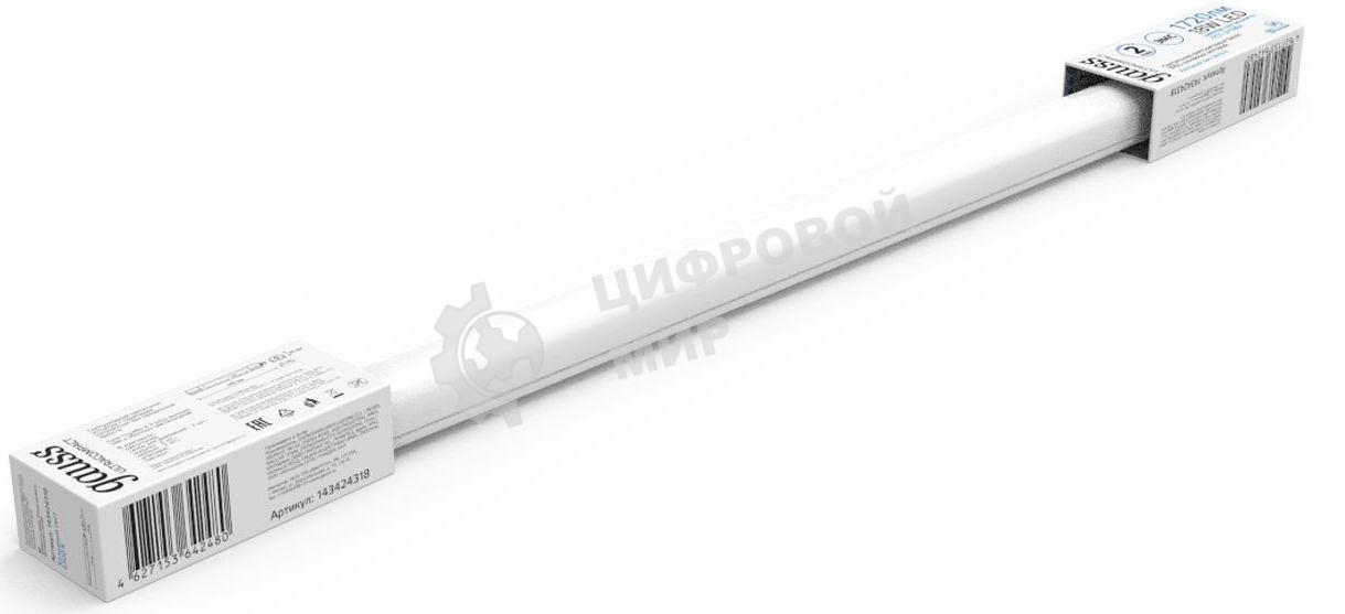 Светильник светодиодный Gauss 18Вт 590x40x30мм 1320lm 6500К IP65 линейн.мат.