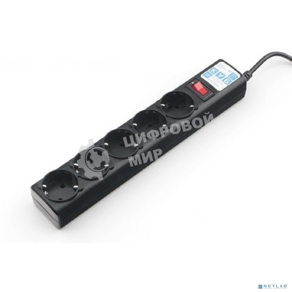 Сетевой фильтр, PC 1,9 м, 5 р, черный 10А, UPS(C14), SPG5-В2