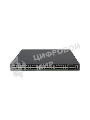 Коммутатор H3C S5570S-54S-PWR-EI-A L3 Ethernet Switch with 48*10/100/1000BASE-T Ports and 6*1G/10G BASE-X SFP Plus Ports, Without Power Supplies, PoE+