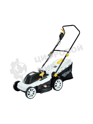 Газонокосилка электрическая Kranz KR-2000, 2000Вт, ширина 42см, 6 уровней, 45л