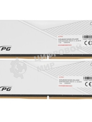 Оперативная память XPG Lancer, DDR5, 64GB (2x32GB), 6400MHz, CL32, DIMM, с радиаторами, RGB, черный