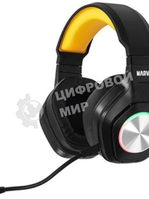 Гарнитура MARVO HG9084 Pulz 80 чёрный, проводная, USB, подсветка