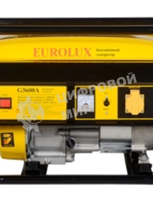 Электрогенератор бензиновый Eurolux G3600A, 2.5 кВт, 77 дБ, 37.2 кг