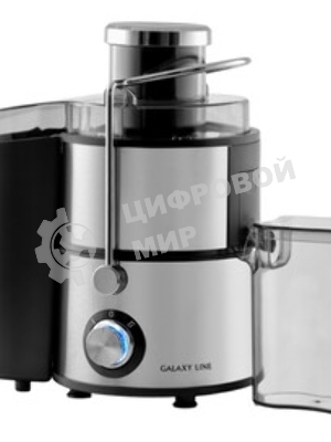 Соковыжималка GALAXY LINE GL 0809 серебристый, центробежная, 1200 Вт, 500 мл, механическое