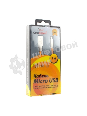 Кабель USB2.0 Cablexpert CC-G-mUSB01O-1M, AM/microB, серия Gold, длина 1м, оранжевый, блистер