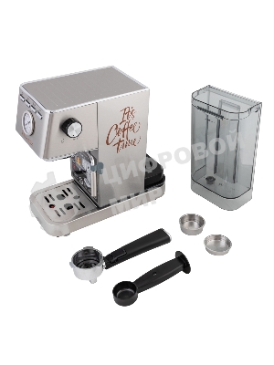 Кофеварка рожковая электрическаяTuarex TK-1245, объем-1.4л, материал- нержавеющая сталь, мощность:1450 Вт, давление пара 20 бар, 2 шт/уп