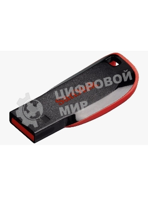 Флешка USB Sandisk CZ50 Cruzer Blade (SDCZ50-016G-B35), 16Gb, USB 2.0, R/W 15/4, черный/красный