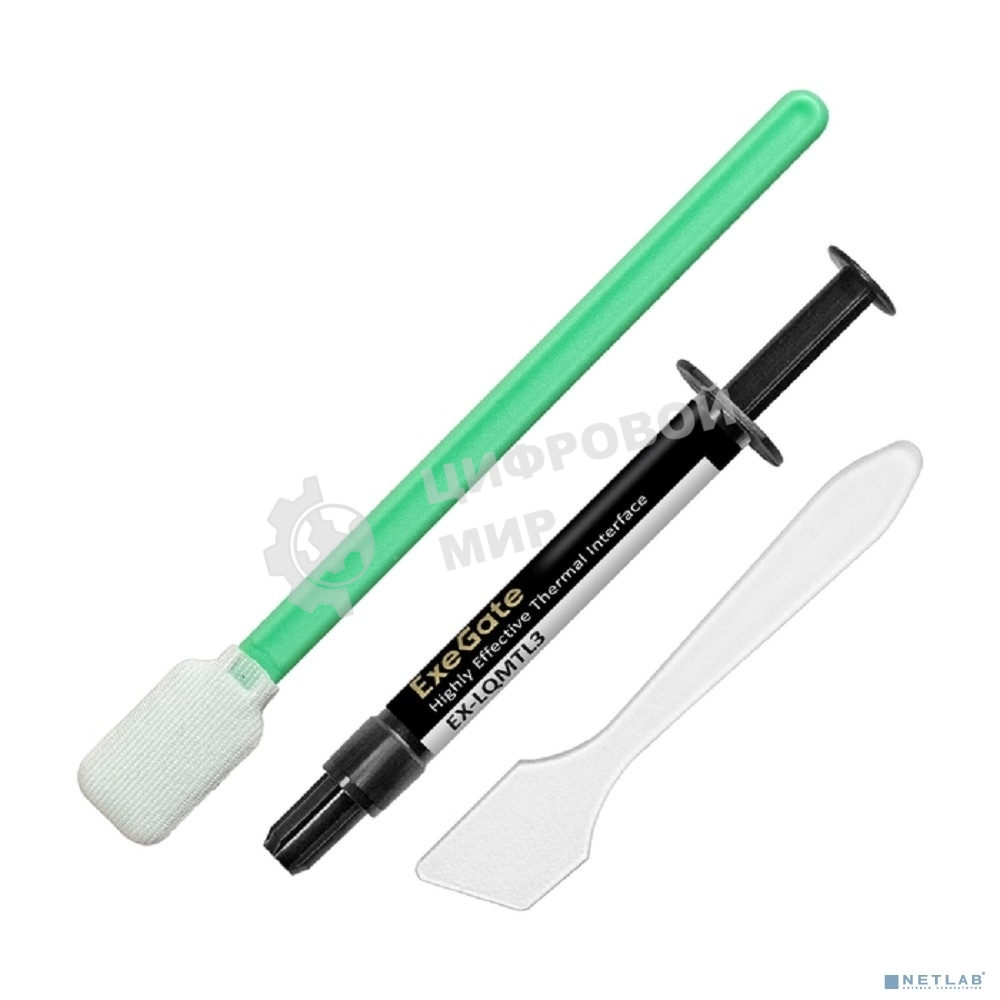 Жидкий металл ExeGate EX-LQMTL3 (79 Вт/(м•К), 3г, шприц с лопаткой)
