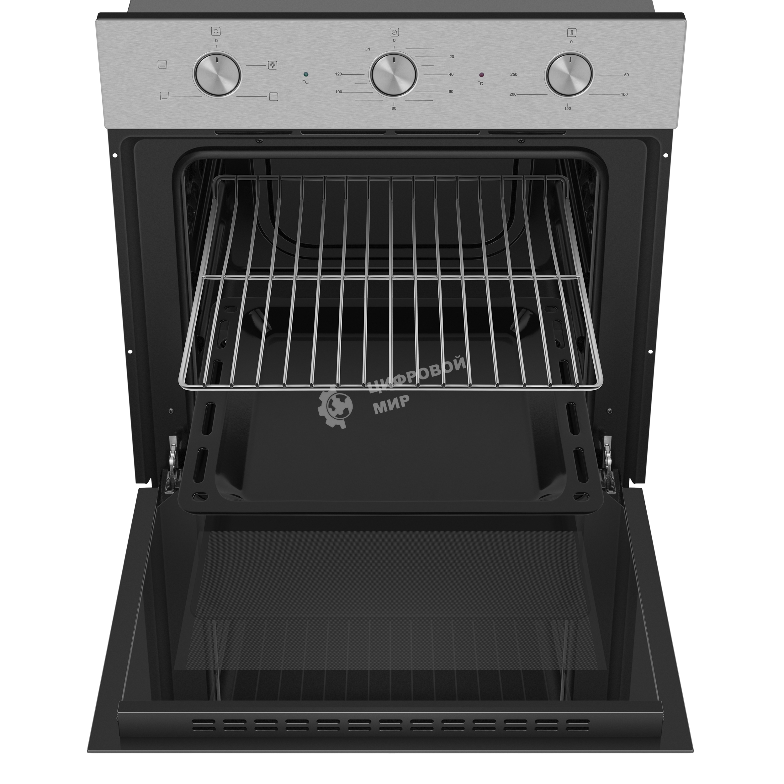 Шкаф духовой электрический Maunfeld AEOC6040S, 60л, дверца с 3 стеклами, нержавеющая сталь