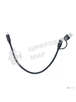 Кабель соединительный Telecom TUS716-0.3M 2-in-1 USB-A/C to Type-C,10Gbps, 0.3m