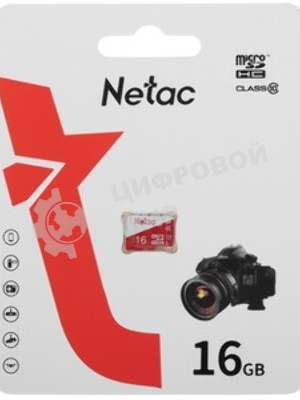 Флеш карта microSDHC 16Gb Netac P500 ECO (50/95 Mb/s, no adapter) (NT02P500ECO-016G-S)