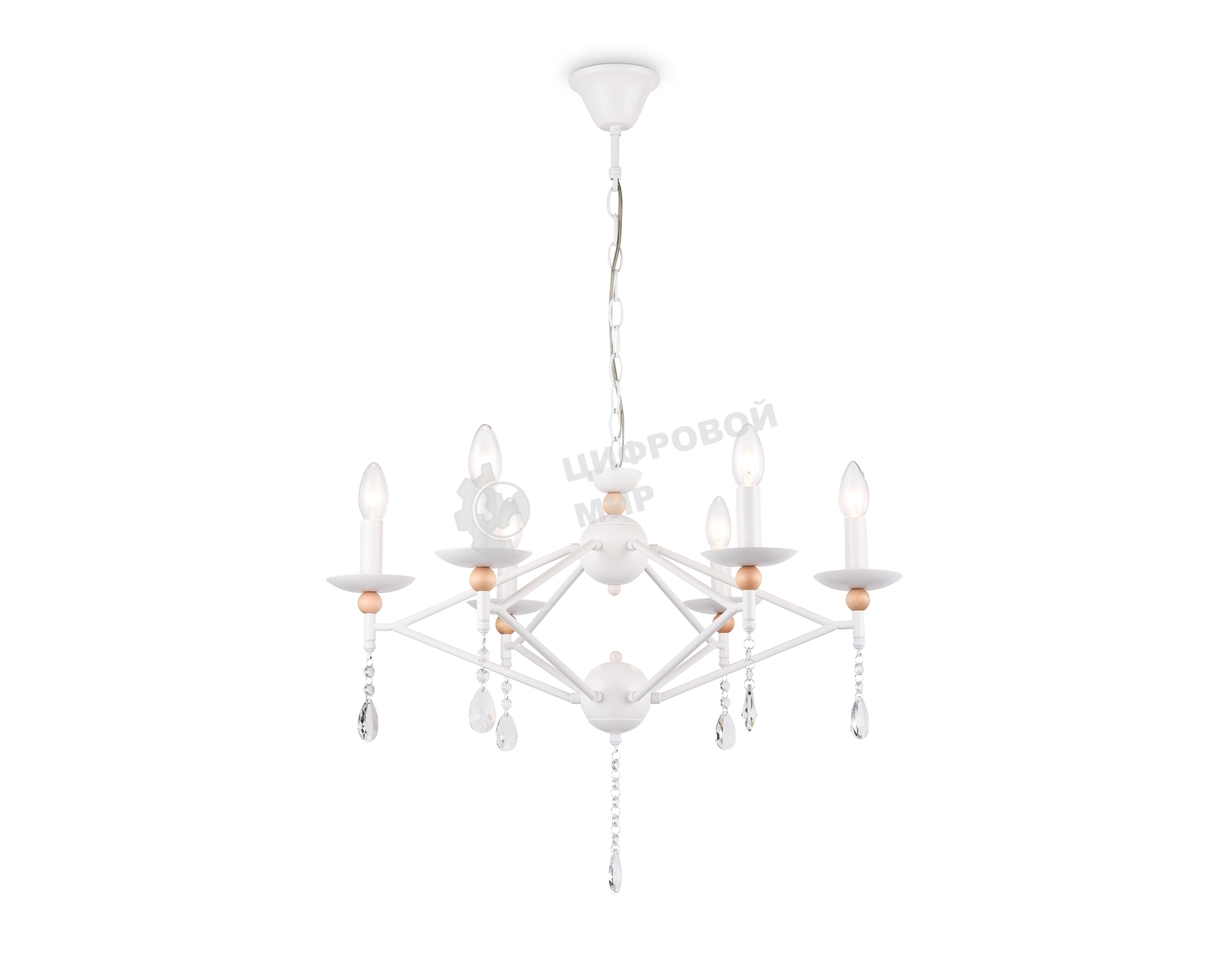 Светильник Ambrella light TR9596/6 WH белый E14/6 max 40W D660*880