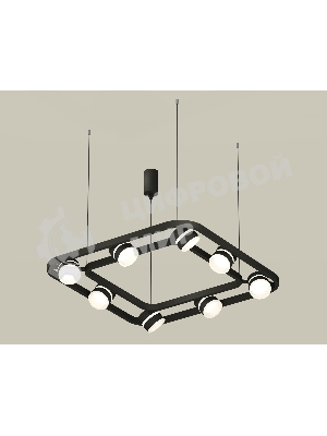 Светильник Ambrella light XB9182152/8 SBK/FR черный песок/белый матовый GX53 (C9182, N8445)
